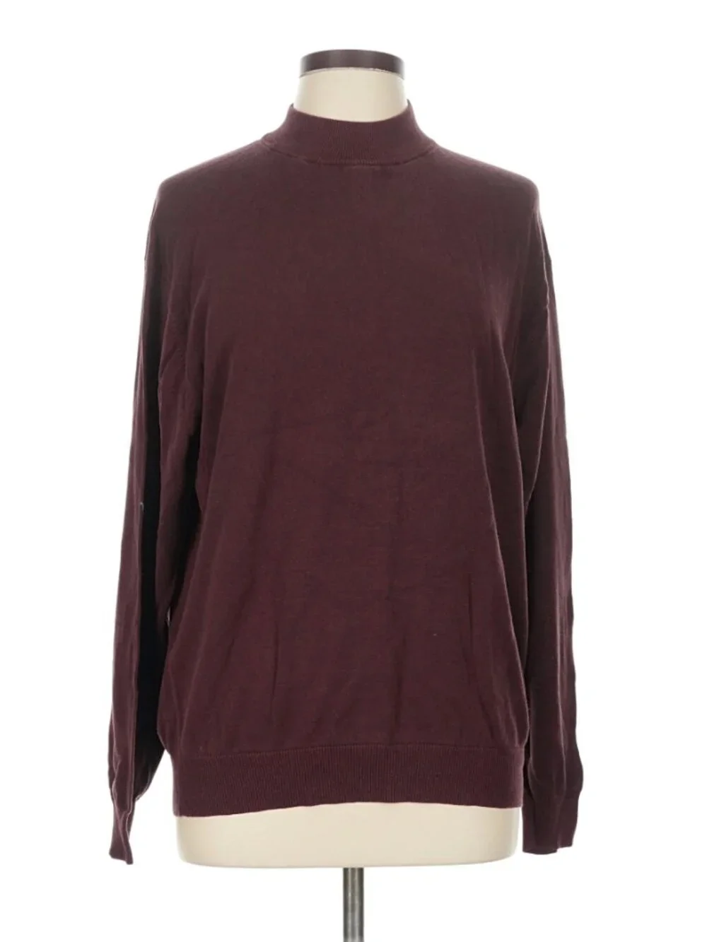 Pronto Uomo Burgundy Silk Blend Lightweight Pull Over L